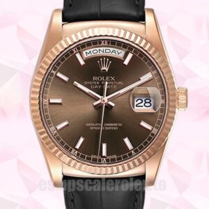 Rolex Day-Date 36mm De Los Hombres 118135-0086 Correa De Cuero