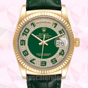 Rolex Day-Date 36mm De Los Hombres 118138 Reloj Esfera Verde