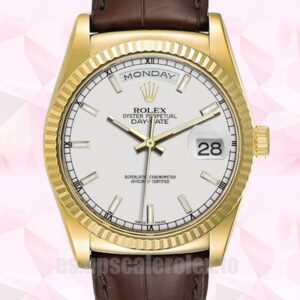 Rolex Day-Date m118138-0147 36mm De Los Hombres Esfera Blanca