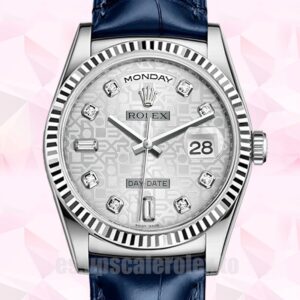 Rolex Day-Date De Los Hombres m118139-0092 36mm Reloj Tono Plateado