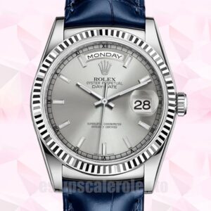 Rolex Day-Date 36mm m118139-0097 De Los Hombres Esfera Plateada Reloj