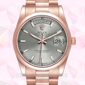 Rolex Day-Date 36mm De Los Hombres 118205 Esfera Gris Automático