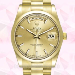 Rolex Day-Date De Los Hombres 36mm 118208-0062 Presidente Pulsera
