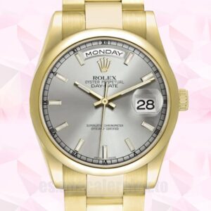 Rolex Day-Date 118208 De Los Hombres 36mm Tono Dorado Automático