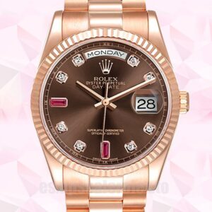 Rolex Day-Date 36mm 118235 De Los Hombres Reloj Esfera Marrón