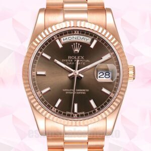 Rolex Day-Date 36mm 118235 De Los Hombres Esfera Marrón