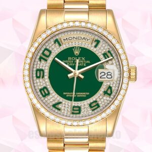 Rolex Day-Date De Los Hombres 118348-0054 36mm Tono Dorado