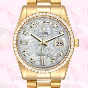 Rolex Day-Date De Los Hombres 36mm m118348-0100 Automático Presidente Pulsera