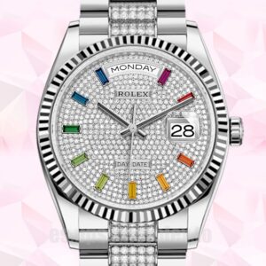 Rolex Day-Date 36mm De Los Hombres m128239-0027 Esfera Con Pavé De Diamantes