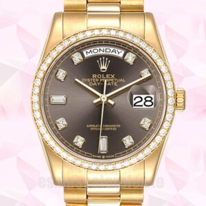 Rolex Day-Date 36mm De Los Hombres m128348rbr-0005 Tono Dorado