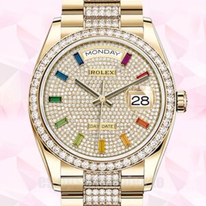 Rolex Day-Date De Los Hombres m128348rbr-0031 36mm Automático Tono Dorado