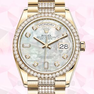 Rolex Day-Date m128348rbr-0017 De Los Hombres 36mm Presidente Pulsera Tono Dorado