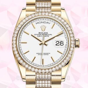 Rolex Day-Date m128348rbr-0048 36mm De Los Hombres Tono Dorado Presidente Pulsera
