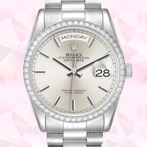 Rolex Day-Date 36mm De Los Hombres m128349rbr-0001 Tono Plateado Automático