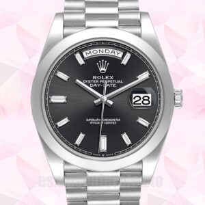 Rolex Day-Date 40mm De Los Hombres 228206 Automático Tono Plateado