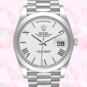 Rolex Day-Date m228206-0028 De Los Hombres 40mm Esfera Blanca Presidente Pulsera
