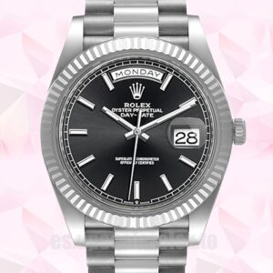 Rolex Day-Date 41mm De Los Hombres m228236-0003 Reloj Tono Plateado
