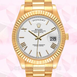 Rolex Day-Date De Los Hombres 41mm m228238-0042 Esfera Blanca