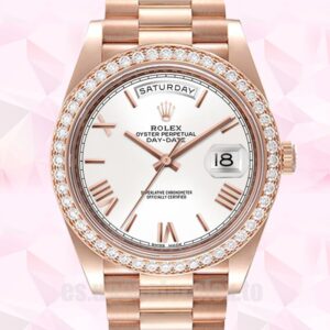 Rolex Day-Date De Los Hombres m228345rbr-0012 41mm Presidente Pulsera Esfera Blanca
