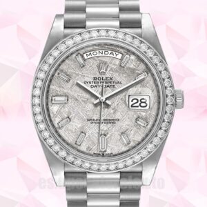 Rolex Day-Date De Los Hombres m228349rbr-0040 41mm Presidente Pulsera Tono Plateado