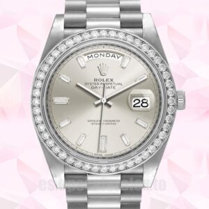 Rolex Day-Date m228349rbr-0001 De Los Hombres 41mm Tono Plateado Esfera Plateada