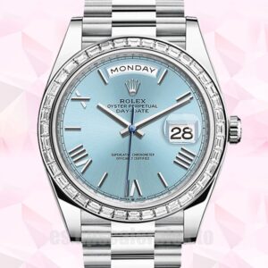 Rolex Day-Date De Los Hombres m228396tbr-0030 41mm Esfera Azul Tono Plateado