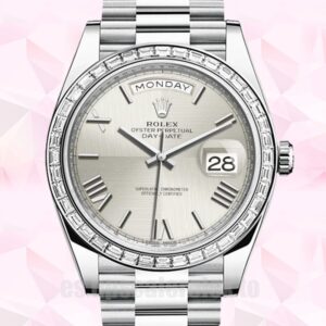 Rolex Day-Date m228396tbr-0025 41mm De Los Hombres Tono Plateado Presidente Pulsera