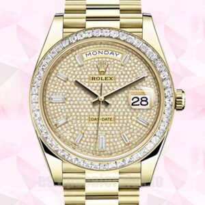 Rolex Day-Date De Los Hombres m228398tbr-0036 41mm Tono Dorado Presidente Pulsera