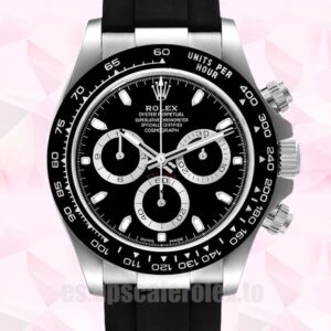 Rolex Daytona 40mm De Los Hombres 116519 Esfera Negra Banda elástica