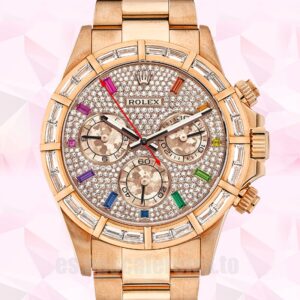 Rolex Daytona 40mm 116568 De Los Hombres Automático Tono Oro Rosa