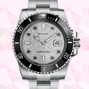 Rolex Submariner 40mm 116610 De Los Hombres Pulsera De Ostras Esfera Con Pavé De Diamantes