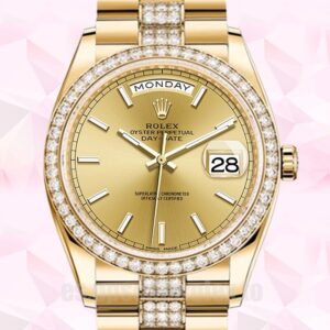 Rolex Day-Date 118348 De Los Hombres 36mm Tono Dorado Presidente Pulsera