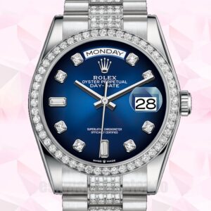 Rolex Day-Date De Los Hombres 128349 36mm Esfera Azul
