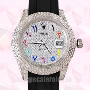 Rolex Datejust 16200 De Los Hombres 40mm Tono Plateado Reloj