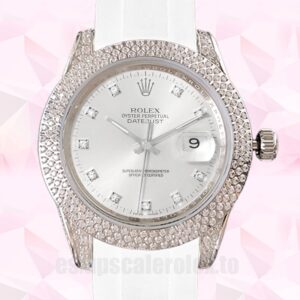 Rolex Datejust 40mm De Los Hombres 16234 Tono Plateado